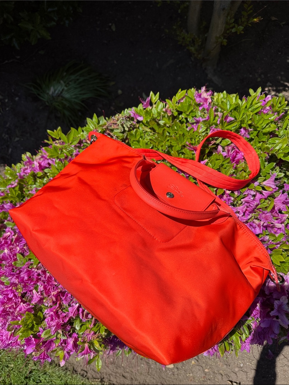 Longchamp Canary orange Le Pliage Tote with Removable Shoulder Strap - Picture 4 of 10